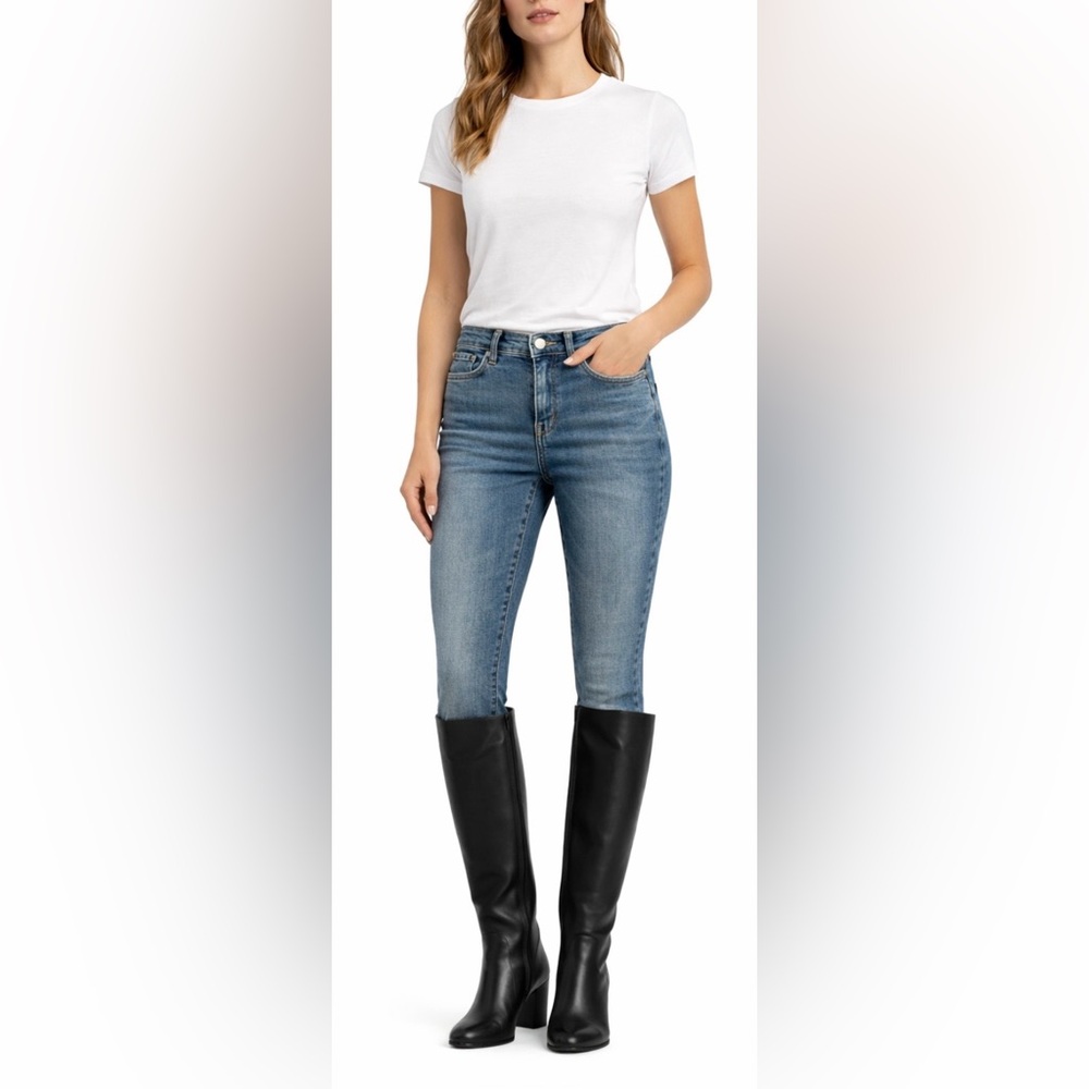 Lucky Brand Women High Rise Skinny Blue Jeans 2/26A Bridgette